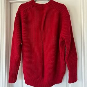 Athleta Wool Fisherman’s Sweater Red Size Large
